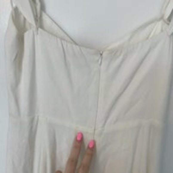 Reformation Poppy Dress in Ivory Wedding Gown - Picture 11 of 12